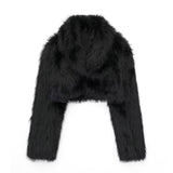 Women's Thick Lamb Fur Black Coat Women's Winter 2025 New Fur