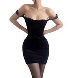 2025 Summer New Women's Decoration Height Waist Fashion Sling Sex Bare Back Temperament Dress