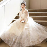 Annual Evening Dress 2025 New Banquet Shown Thin 18-Year-Old Adult Piano Performance Art Examination Voice Dress Dress