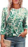 Explosion 2025 New Fashion Casual Roll Collar Seven-Sleeve Top Bottom Shirt