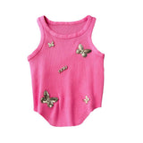 Small Man Body-In-Body Temperament Butterfly Short Sleeveless Vest Sling Female Summer Design Sense Niche Bottoming Shirt Top
