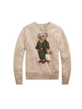 25 Autumn Explosion Wool-Blend Cartoon Bear High Quality Autumn And Winter Sweater Female Blue Collar Casual Knitting
