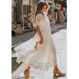 New Women's Wish V-Neck Short-Sleeved Lace Dress For Summer 2025