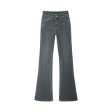 Small Pendant Horn Pants 2025 New Spring And Autumn High-End Blue High-Waisted Micro-Horn Jeans Woman