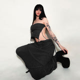 Spring 2025 Fashion Trend Women's New Breast-Wearing Body-Dectivable Knitting Small Vest