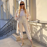 2025 Workplace Women's Display High Waist Waist Suit Trousers 38 Color Reduced Age And Ankle Pants