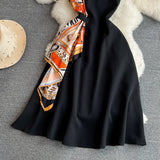 2025 Summer Ripe Style Retro Temperament Sleeveless Round Recipient Waist Thin Sleeveless A Word Dress Elegant Dress