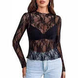 Explosion 2025 New Fashion Casual Roll Collar Seven-Sleeve Top Bottom Shirt