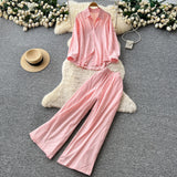 Elegant Retro Print Heavy Lifting Nail Bead Dress Set Two-Piece Top Plus Long Dress
