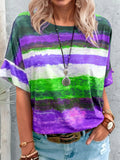 Explosion Women's Clothing 2025 New Summer Gradient Girl Short-Sleeved T-Shirt