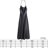 Women's Clothing 2025 Spring Festive Dress Hanging Neck Collar Silk Texture Dew Back Dress