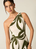 2025 New Women's Fashion Elegant Round-Neck Knitted Dress Striped Dress Long Dress