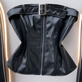 Women's Top 2025 New Sexy Breast-Skin Locomotive Suit With Hot Babes Short-Cut Umbilish T-Shirt Tide