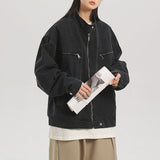 High Street Trendy Retro Fashion Collar Denim Jacket Men And Women's Autumn Casual Casual Casual Work Jacket