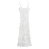 Lightly Styled Dress Woman Elegant Translucent Lace Sling Dress Woman