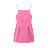 Sexy Dew-Back Party Dress Dress 2025 Summer Sleeveless Slings With Short Mini Dress