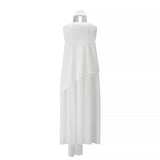 Women's Dress 2025 New Fashion Tie With Neck Tectorge Mesh Wiggle Dress