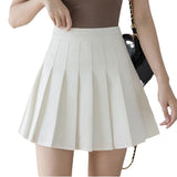 Short Skirts 100-Fold Skirt Women Autumn And Winter High-Waisted Small College Style Half-Dress Summer Skirt Large Size A Word Thin Lattice Skirt