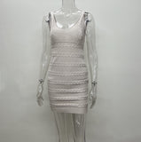 2025 Summer New Niche Knitted Sling Skirt Sexy Temperament Bag Hip Dress Dress Dress Woman