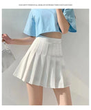 The Elastic Force Is Tight Waist 100 Folded Skirt Girl Jk Uniform A Word Skirt College Small High Waist Thin Short Skirt