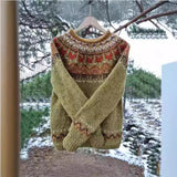 Wish Hot New Sweater Women's Round Collar Color Loose Fashion Knitted Shirt Long Sleeve