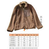 2025 Women's Autumn And Winter Fashion Colliding Splicing Lead Resin Zipper To Keep Warm Imitation Lamb Jacket