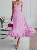 GY24041 Fashion Sling Belt Three-Dimensional Flower A Skirt Hot New Products