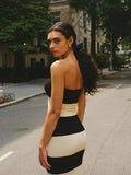 New Women's Knitted Sexy-Clad Braided Belted-Coated Dress With High Waist Thinness