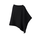 Spring 2025 New French Minimalist Penitry Small Irregular Knitted Shawl Woman