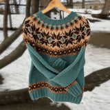 Wish Hot New Sweater Women's Round Collar Color Loose Fashion Knitted Shirt Long Sleeve