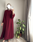Spring And Autumn New Muslim Women's Clothing Pure Color Elegant Fashion Loose-Fitting Suit