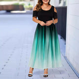 2025 New Wish Body-To-Body Sexy Gradient Showy Shoulder Size Women's Dress
