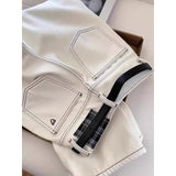 Milk White Broad Legs Loose High-Waisted Jeans Women Autumn And Winter Winter Plus Thick Small Hanging Trousers