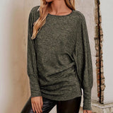 Fashion Women's New Wish Plush Round Collar Casual Long-Sleeved Pants Two Sets