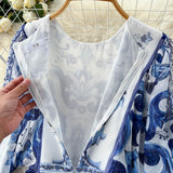 Dress Autumn Dress New 2025 Small Design Style Holiday Style Retro Print Sleeve Chiffon Long Dress
