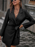 2025Ins Autumn And Winter New Tice With Belt Top Loose Candy Color Long Blazer