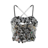 2025 New Women's Dress Up In Winter Fashion Sexy Hanging Neck Tie With Body-Dexing Short Vest