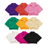 Summer 2025 Color Elastic New Women's Knot Short Shirt Linen Blend