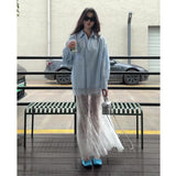 Yu Sister Pure Style Wearing White Lace Half-Dress Woman Spring New Design Sense A Word-Brace Hip Long Skirt