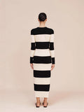 Spring/Summer 2025 New Sexy Dress With Tective Striped Striped Dresses