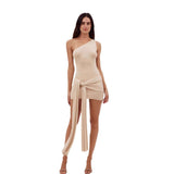 Autumn And Winter New Women's Fashion Elegant Round-Collar Knitted Dress Striped Dress Long Thin