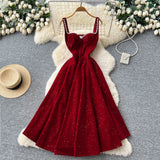 Holiday Style Dress Summer New Three-Dimensional Flowers Twilled Shoulderless Sleeveless Waist-Sloping Long Dress
