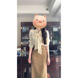A Complete Set Of Unique And Beautiful High-Rise Half-Sleety Skirt French Shirt Two Sets