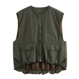 2025 Women's New Products Under The Wrinkled Vest Street Fashion Summer Loose Vest