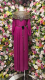 High-End Women's Temperament Dress 2025 Winter Heavy Industry Nail Polish Lily Loose Waist Long-Term Pressure Folding Dress Skirt