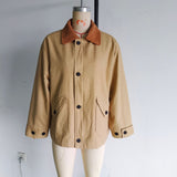 Autumn 2025 New Women's Retro Casual Clip Long-Sleeved Collage Splicing Buckle Jacket Jacket