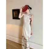 New Chinese-Style Cheongsam Dress Women's Summer New National Style Design Temperament Long Dress