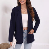 New Wish Spring And Autumn Fashion Splicing Collar Repair Cardigan Temperament Blazer