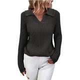 Autumn/Winter 2025 New Sweater Collar Collar Knitted Sweater Female
