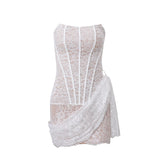 In The Autumn Of 2025, The New Women's Sexy Lace Mesh Is A Word-Smeared And Straight-Up Dress Woman.